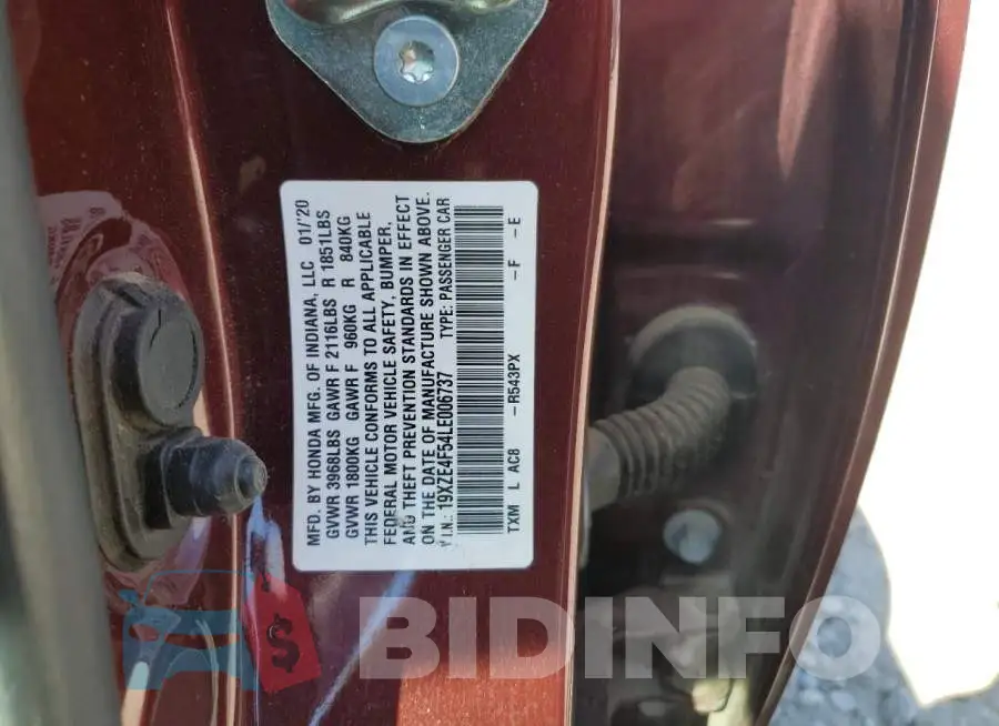 19XZE4F54LE006737 Photo# 12