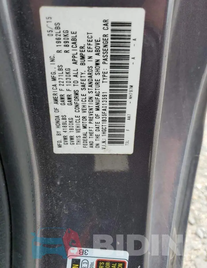 1HGCT1B35FA013591 Photo# 12