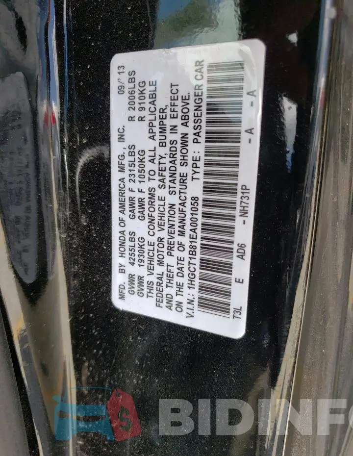 1HGCT1B81EA001058 Photo# 12