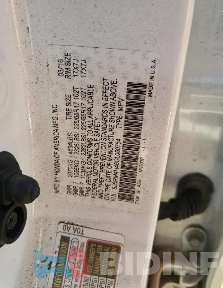 5J6RM4H46GL050754 Photo# 12