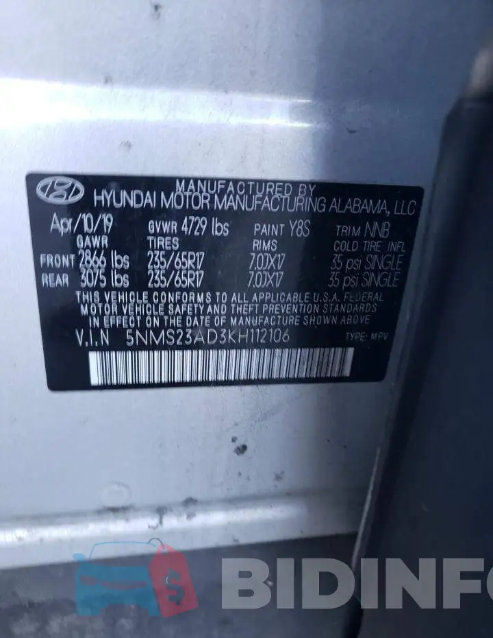 5NMS23AD3KH112106 Photo# 12