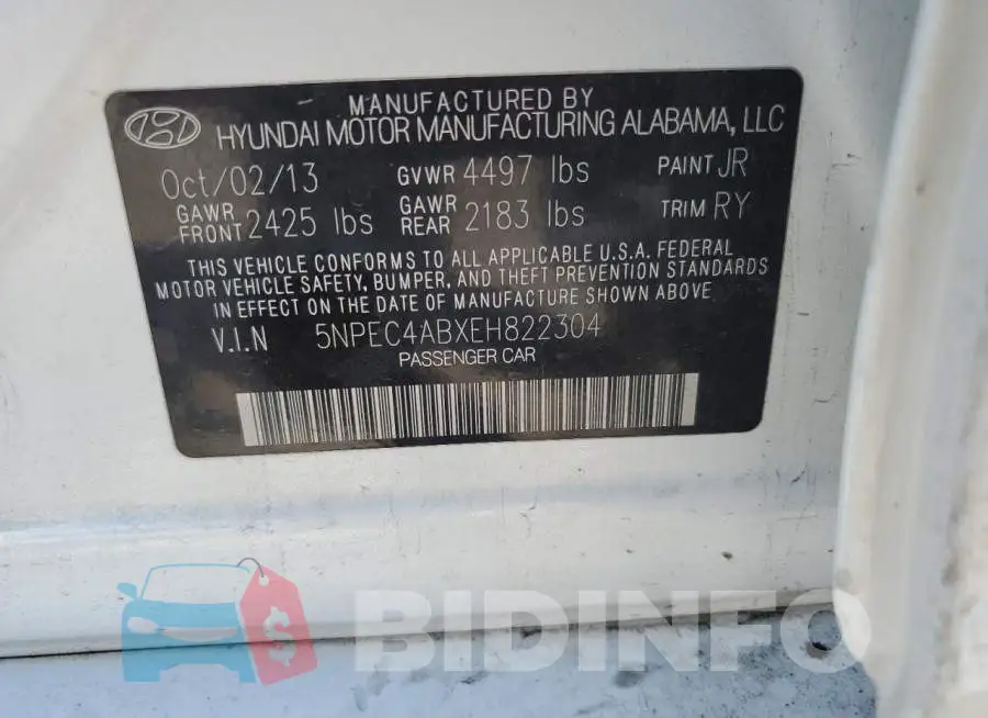 5NPEC4ABXEH822304 Photo# 12