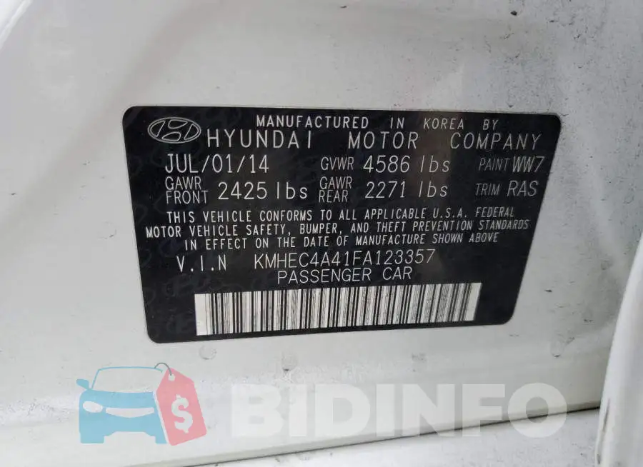 KMHEC4A41FA123357 Photo# 12