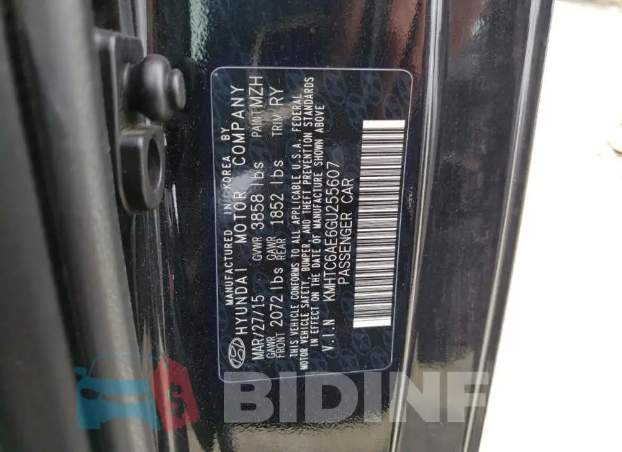 KMHTC6AE6GU255607 Photo# 12