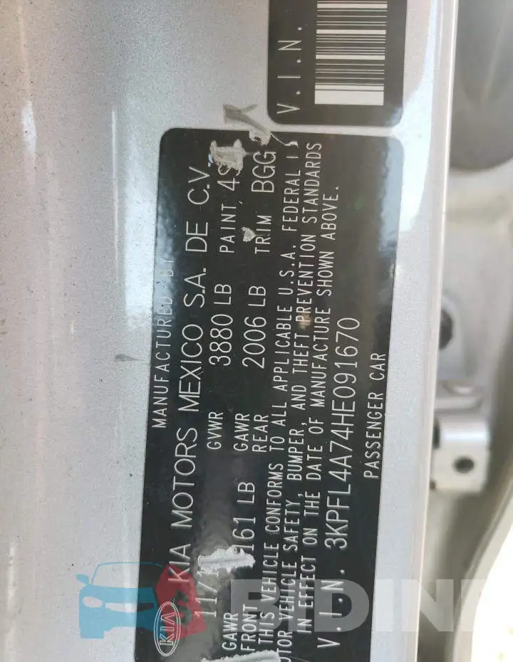 3KPFL4A74HE091670 Photo# 12