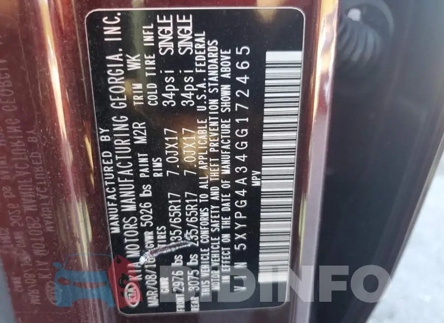 5XYPG4A34GG172465 Photo# 12