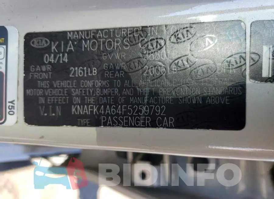 KNAFK4A64F5259792 Photo# 12
