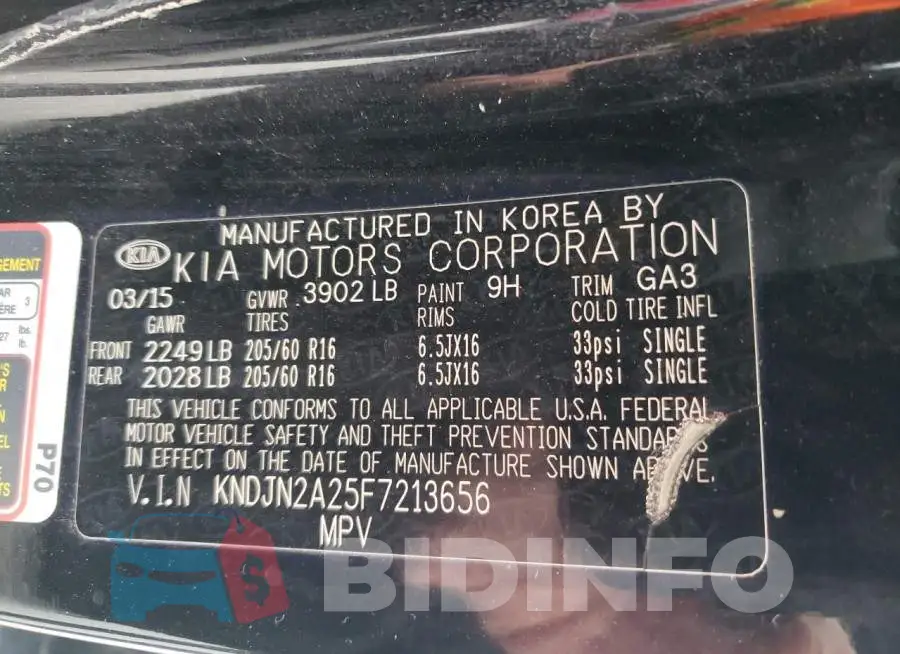 KNDJN2A25F7213656 Photo# 12