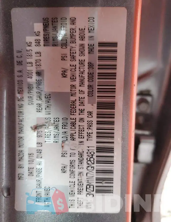 3MZBM1N7XGM264811 Photo# 12