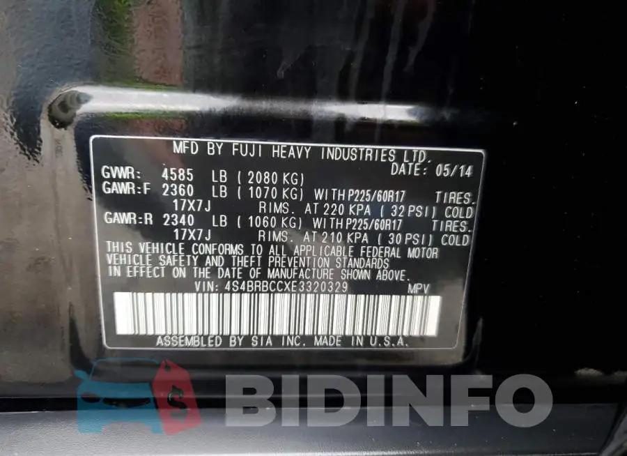 4S4BRBCCXE3320329 Photo# 12