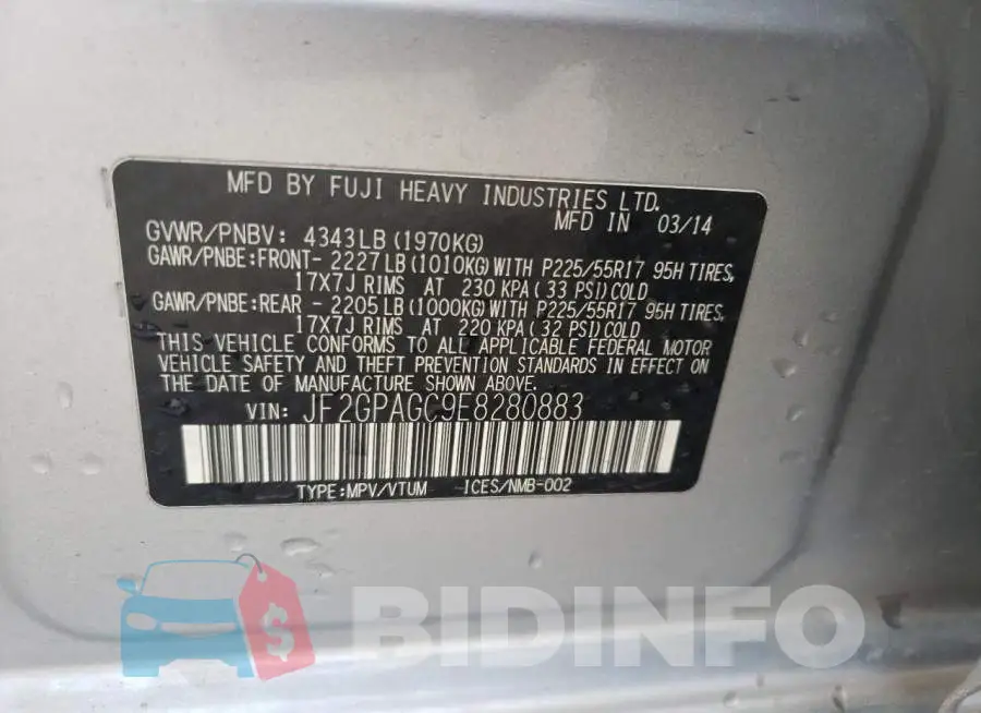 JF2GPAGC9E8280883 Photo# 12