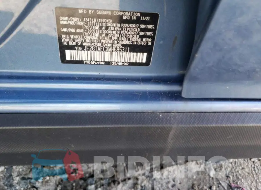 JF2GTAECXMH685311 Photo# 12