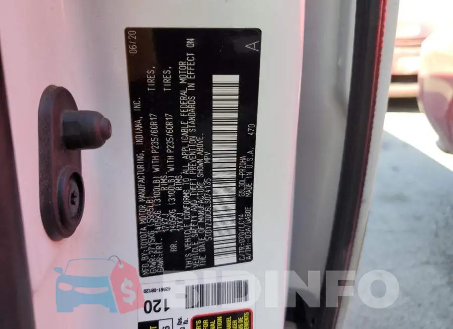 5TDYZ3DC6LS074135 Photo# 14