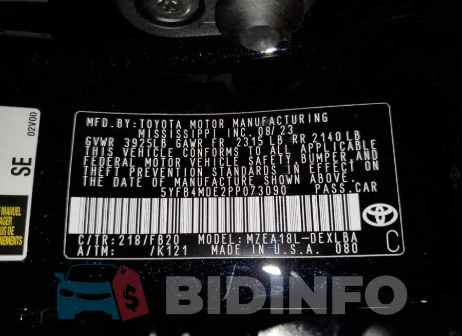 5YFB4MDE2PP073090 Photo# 12