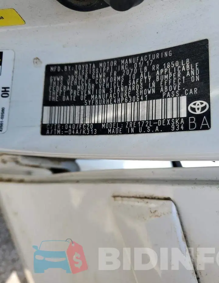 5YFBURHE4HP630641 Photo# 12