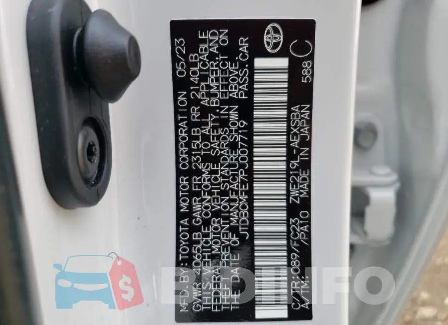 JTDBCMFE7PJ007719 Photo# 12