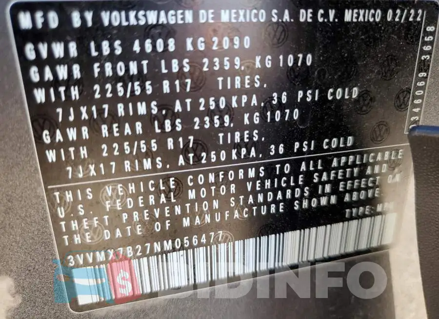 3VVMX7B27NM056477 Photo# 14