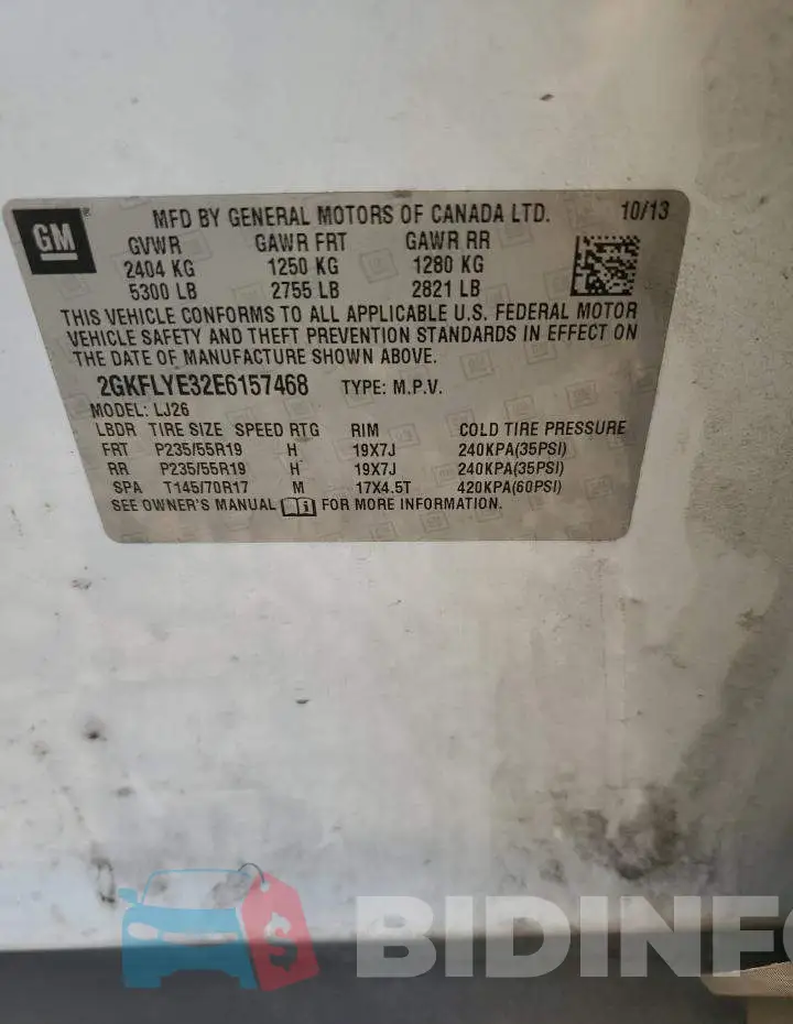 2GKFLYE32E6157468 Photo# 13