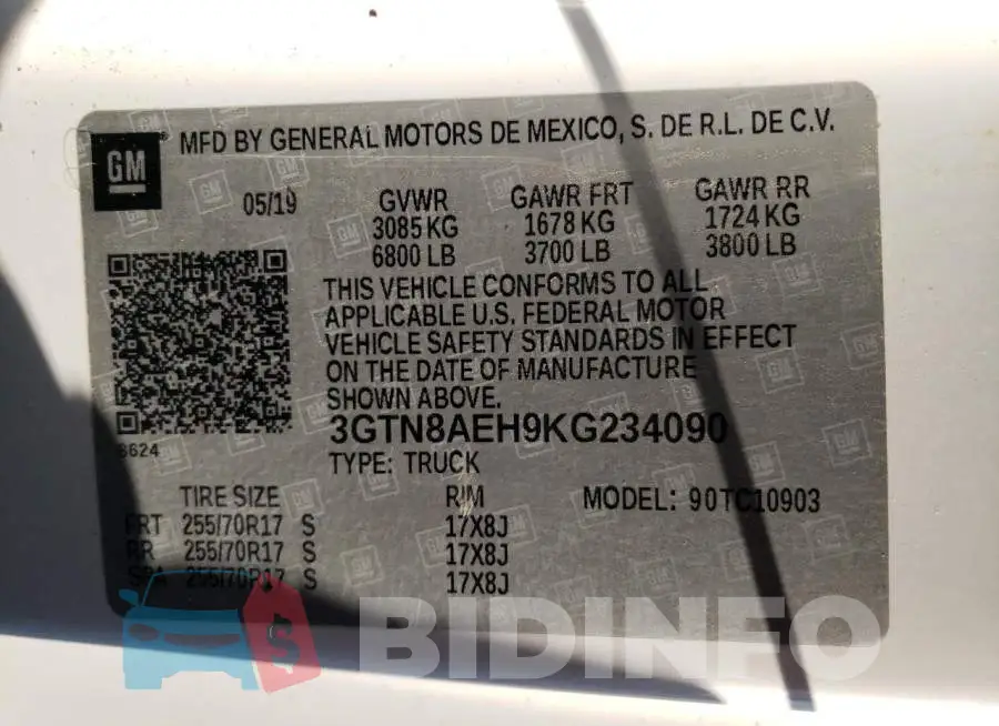 3GTN8AEH9KG234090 Photo# 12
