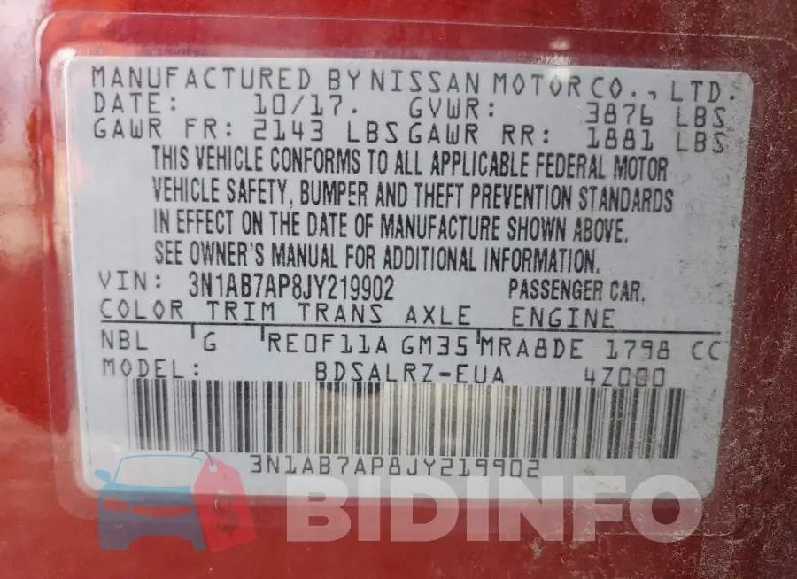 3N1AB7AP8JY219902 Photo# 12