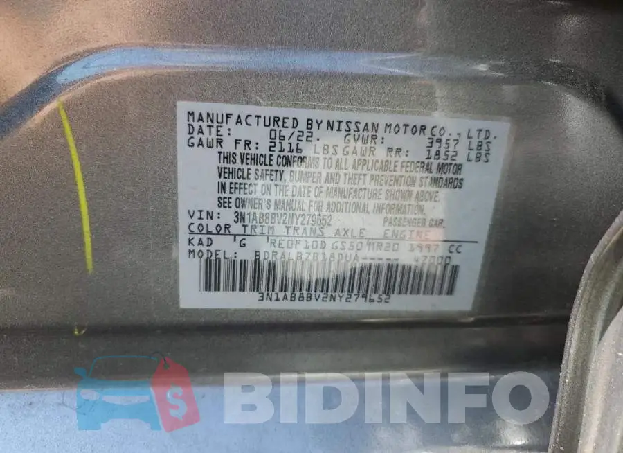 3N1AB8BV2NY279652 Photo# 12