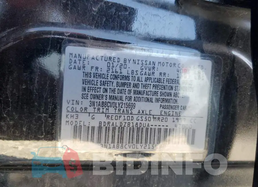 3N1AB8CV0LY215699 Photo# 12