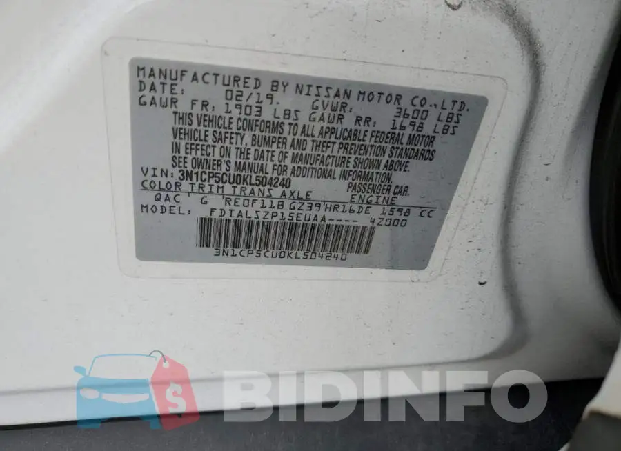 3N1CP5CU0KL504240 Photo# 12