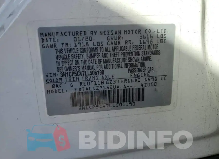 3N1CP5CV7LL506190 Photo# 13