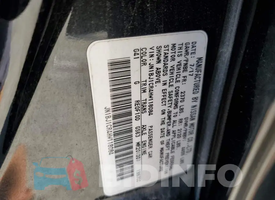 JN1BJ1CR4HW118084 Photo# 13