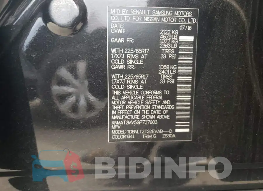 KNMAT2MV5GP727603 Photo# 13