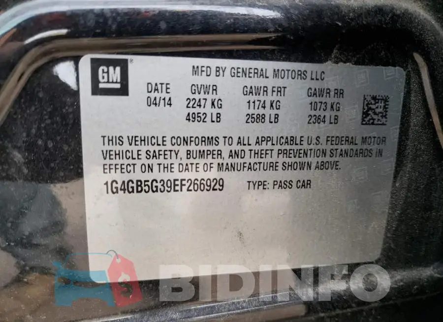 1G4GB5G39EF266929 Photo# 12