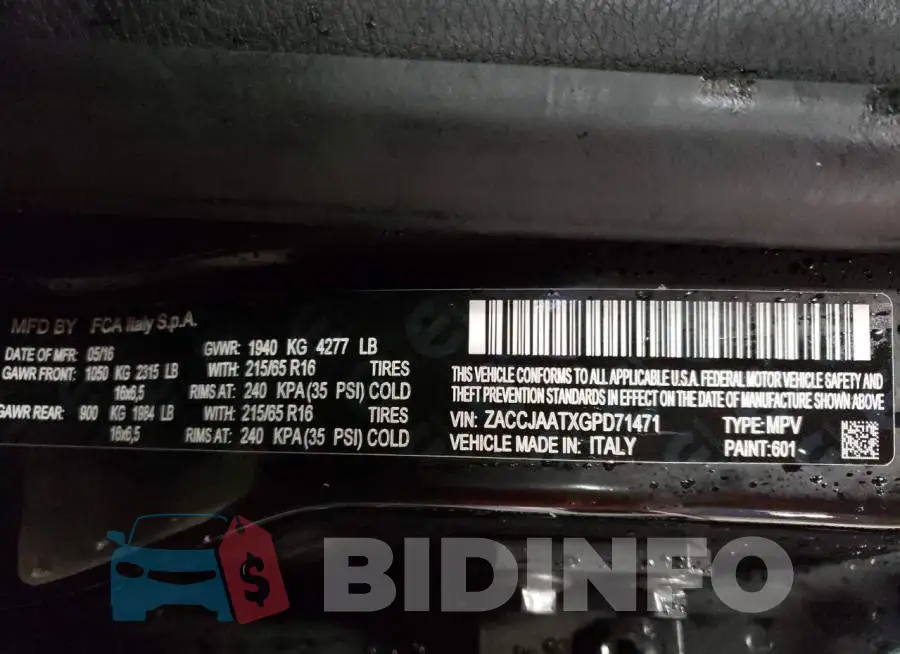 ZACCJAATXGPD71471 Photo# 12