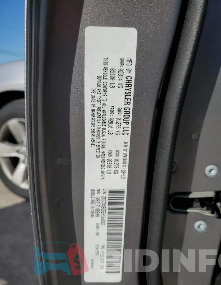2C3CDXBG5EH150262 Photo# 12