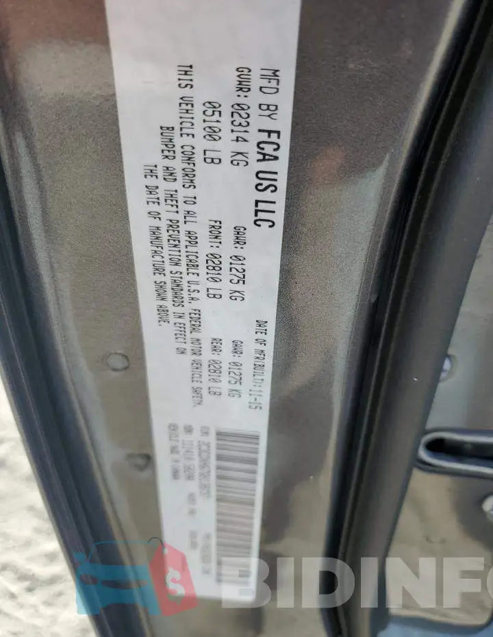 2C3CDXHG7GH138737 Photo# 12