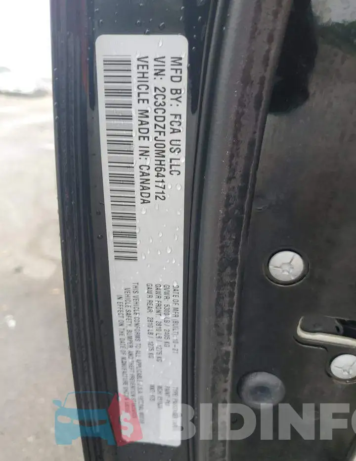 2C3CDZFJ0MH641712 Photo# 12
