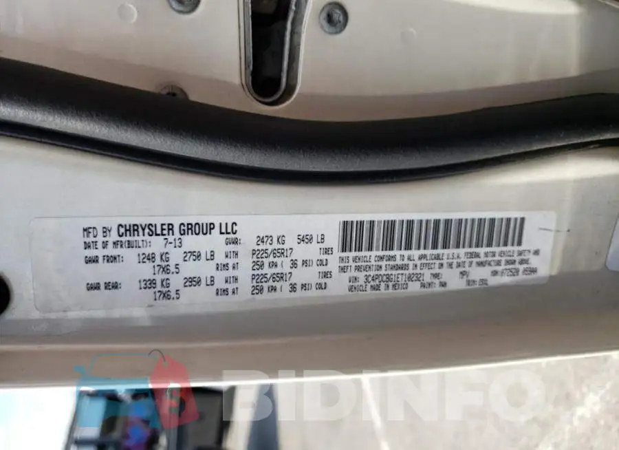 3C4PDCBG1ET102321 Photo# 13