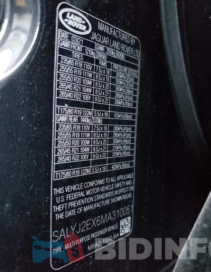 SALYJ2EX6MA310051 Photo# 13