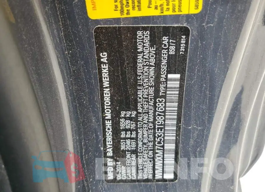 WMWXM7C53ET987683 Photo# 12