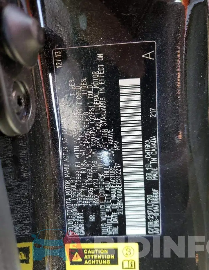 2T2BK1BA6EC242217 Photo# 14