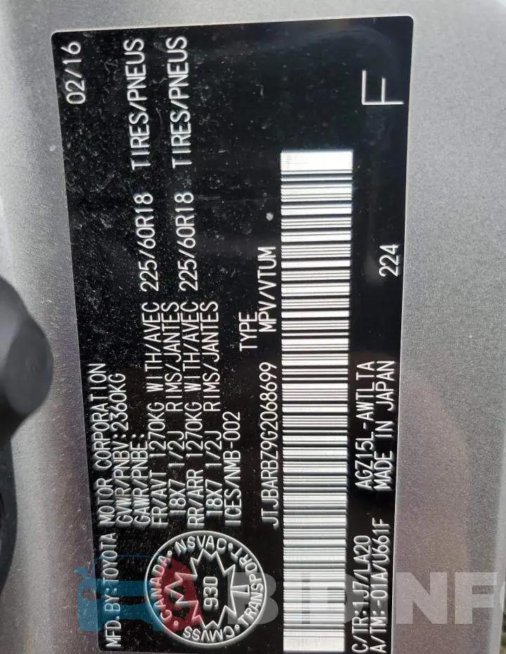 JTJBARBZ9G2068699 Photo# 13