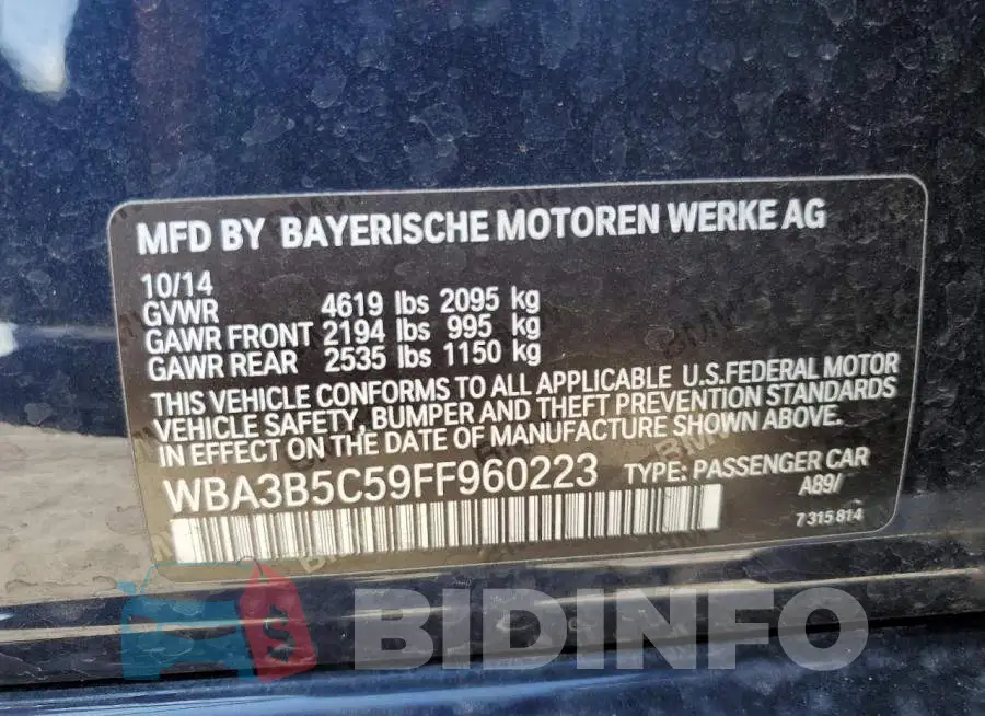 WBA3B5C59FF960223 Photo# 12