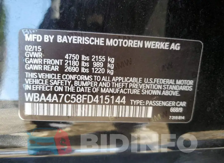 WBA4A7C58FD415144 Photo# 12