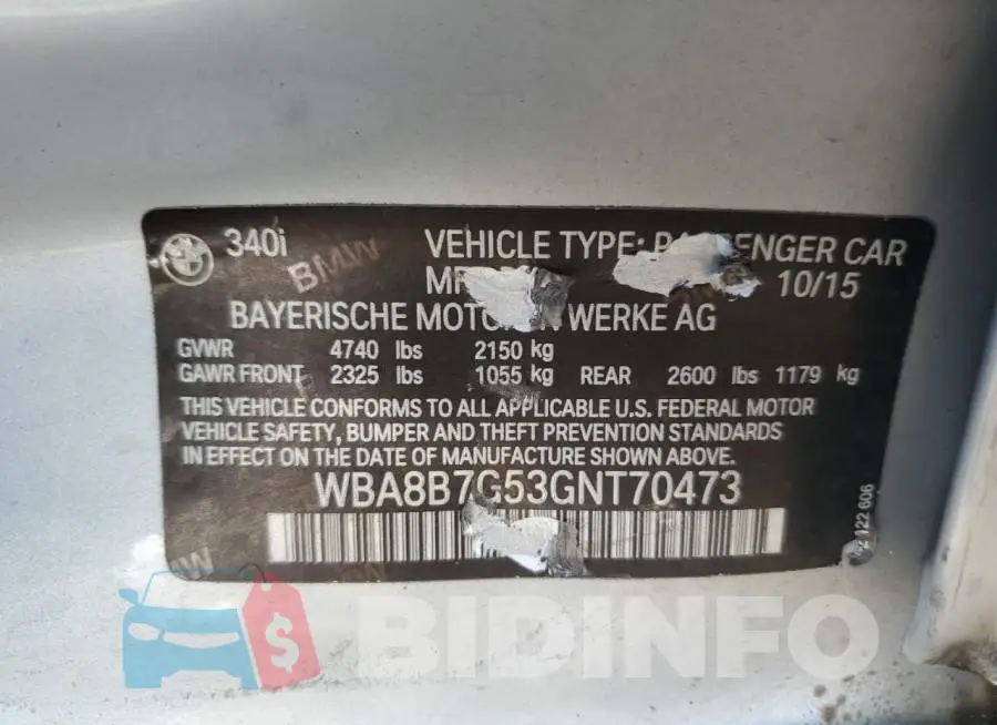 WBA8B7G53GNT70473 Photo# 12