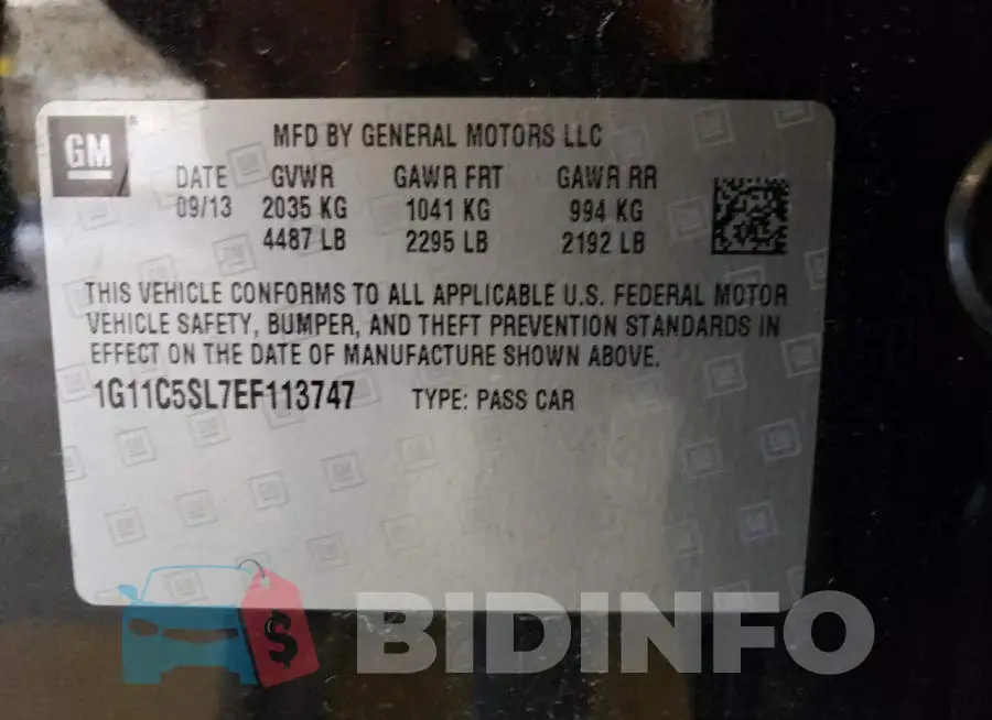 1G11C5SL7EF113747 Photo# 12