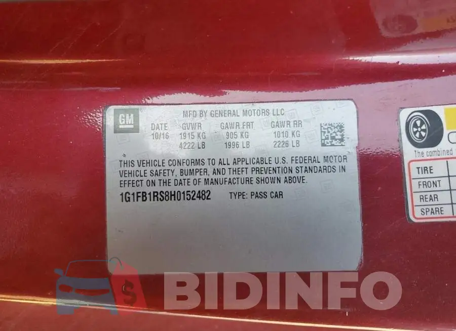 1G1FB1RS8H0152482 Photo# 12