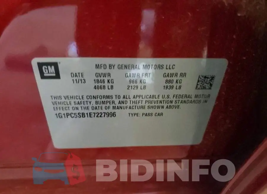 1G1PC5SB1E7227996 Photo# 12