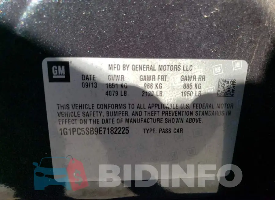 1G1PC5SB9E7182225 Photo# 13