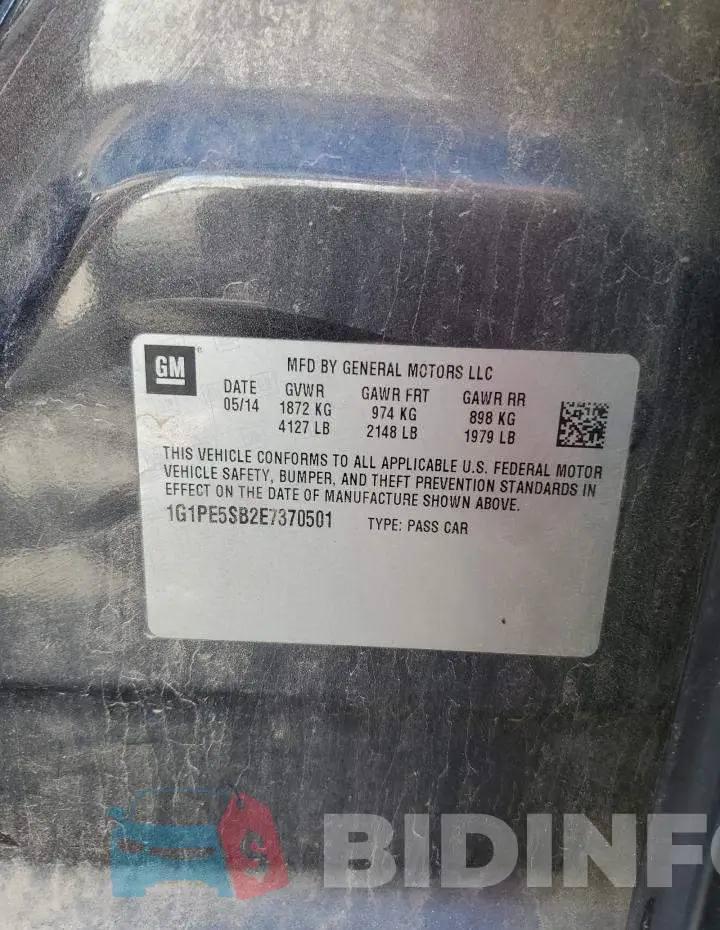 1G1PE5SB2E7370501 Photo# 12