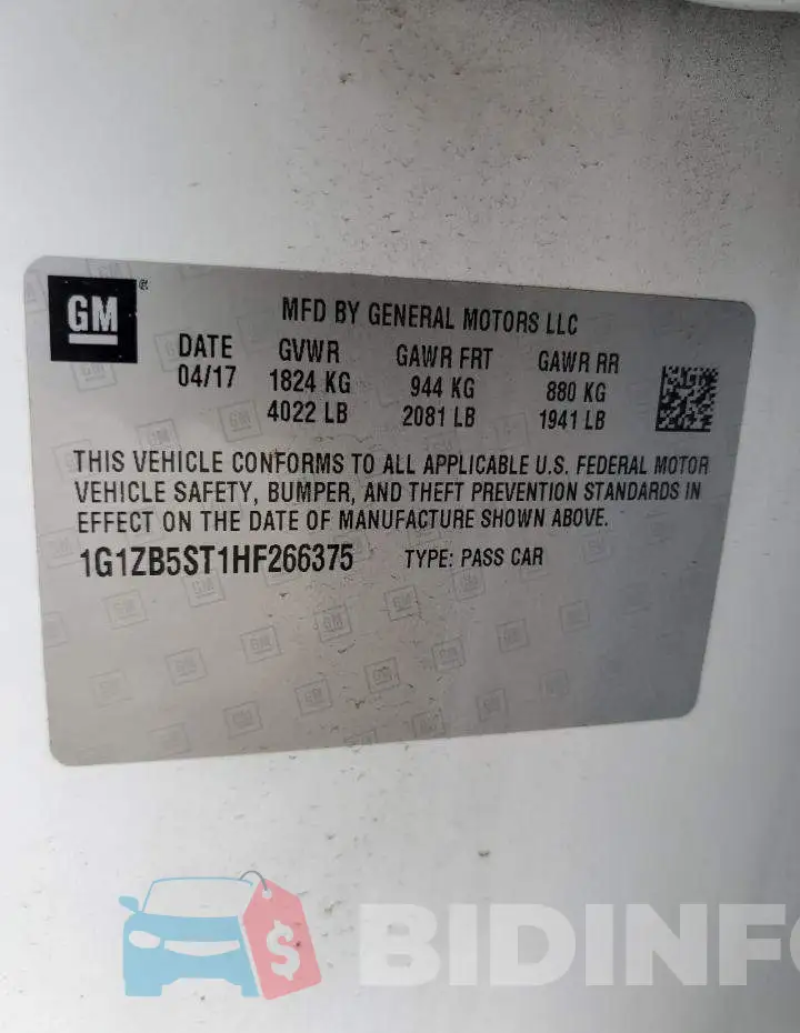 1G1ZB5ST1HF266375 Photo# 12