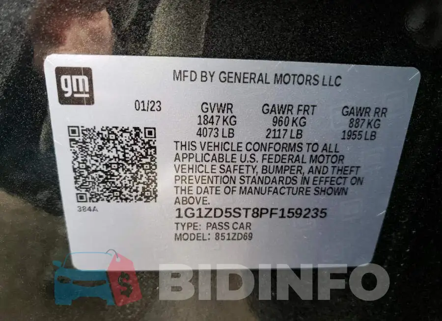 1G1ZD5ST8PF159235 Photo# 12